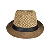 Gioiacombo&trade; Cappello di paglia parasole da esterno da uomo di mezza et&agrave; e anziani in lino
