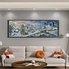 Seaside Christmas Town-14CT Stamped Cross Stitch Egyptian Cotton 117*46cm/46.06*18.11in(Big Size) tapestrymarket
