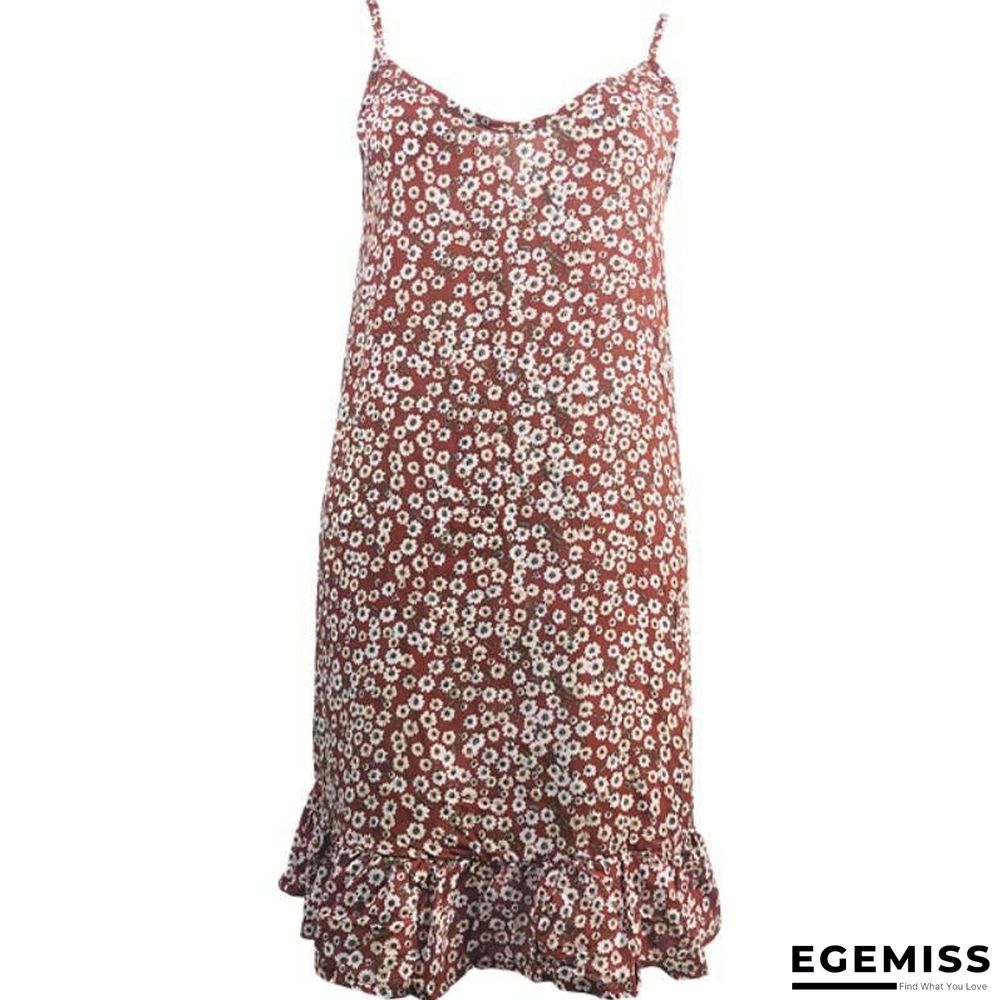 Sexy Women's Halter Top Travel Holiday Floral Print Dress | EGEMISS