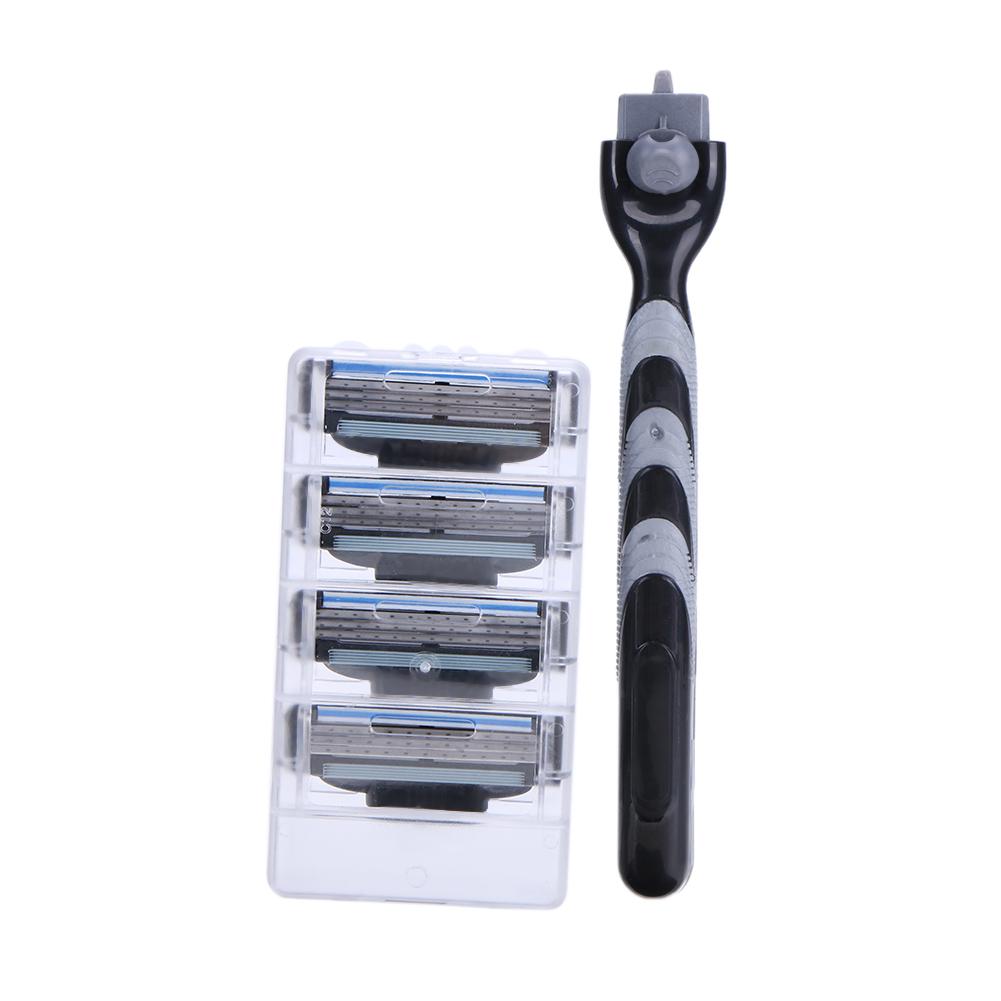 

Men Manual Shaving Razor Beard Shaver Set with 1x Handle+4x 3-Layer Blades, 501 Original