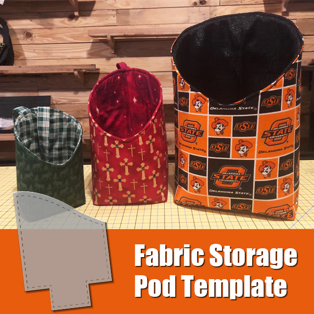 Versatile Fabric Storage Pod Template With Instructions