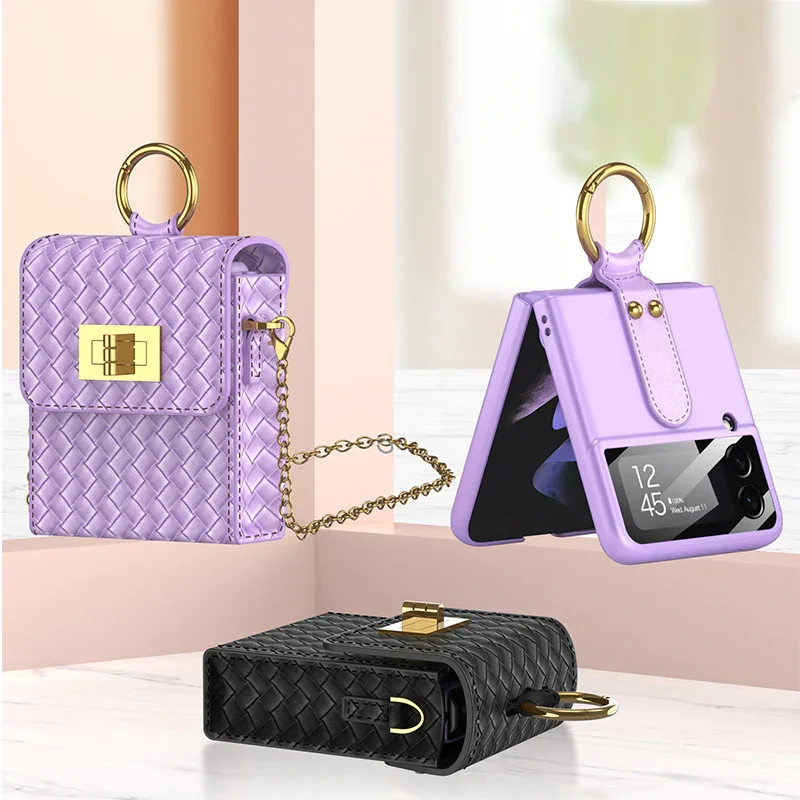 Suitable For Samsung ZFlip3/ZFlip4 Xiaoxiangfeng Chain Bag Mobile Phone Bag