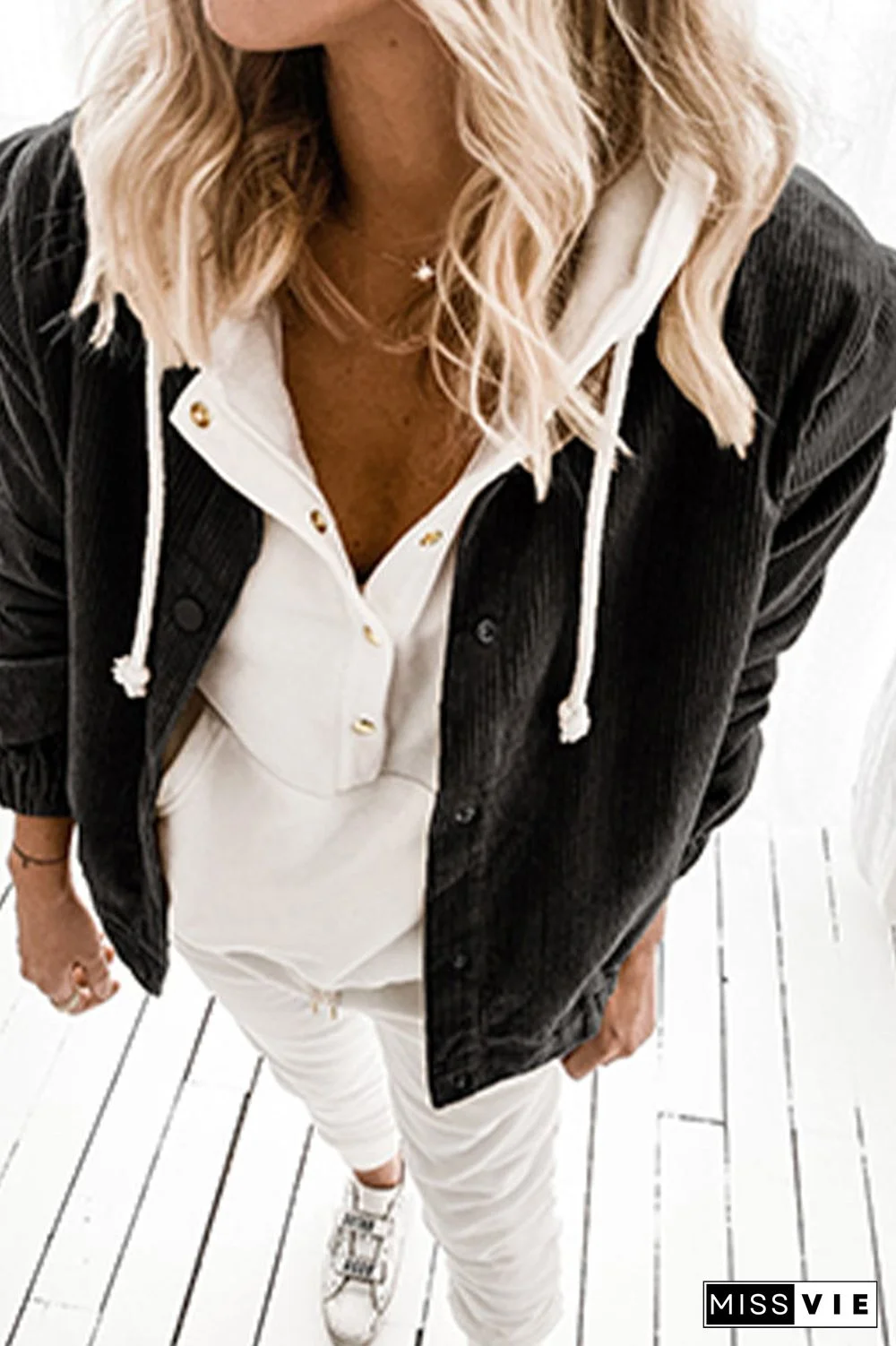 Casual Solid Patchwork Buckle Turndown Collar Outerwear(5 Colors)