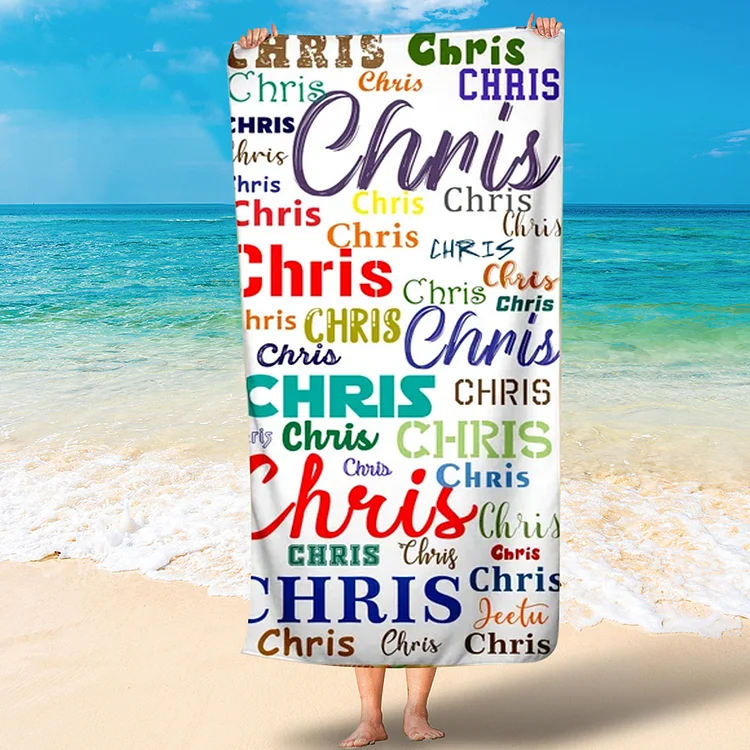 BlanketCute-Personalized Bath Towel with Your Name | 40