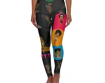 Pornhint Black Betty Boop was an African American Black History icon. These Yoga Pants is a great Gift For Mom, Activewear Leggings by B1Clothing