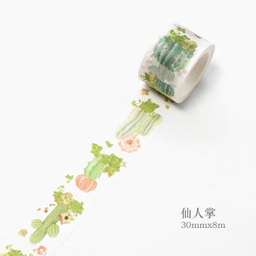 1 Roll/set Vintage Washi Tape Panda Feather Bottle Decorative Tape for DIY Album Diary Planner Masking Tape 8m