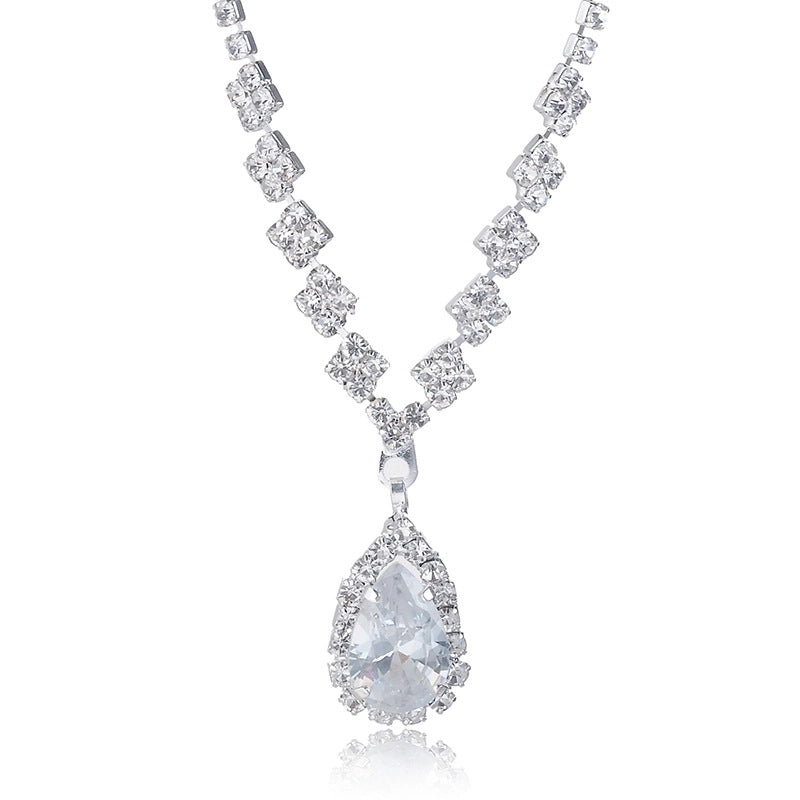 Metal Water Droplets Bridal Jewelry Sets