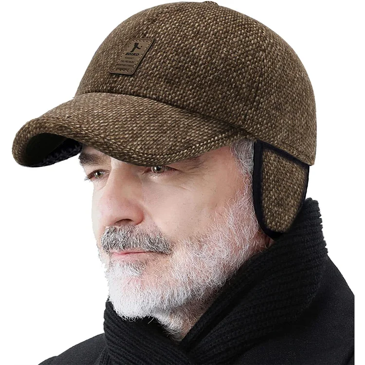 Men's Winter Baseball Cap--With Ear Muffs,Adjustable, thickened and warm socialshop
