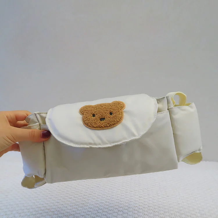 Embroidery Bear Stroller Diaper Bag