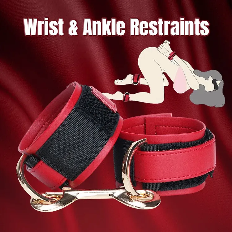 pornhint Pornhint BDSM Restraint Kit Sex Toys A Pair Handcuffs&Ankle Cuff High Grade Couple Games BDSM