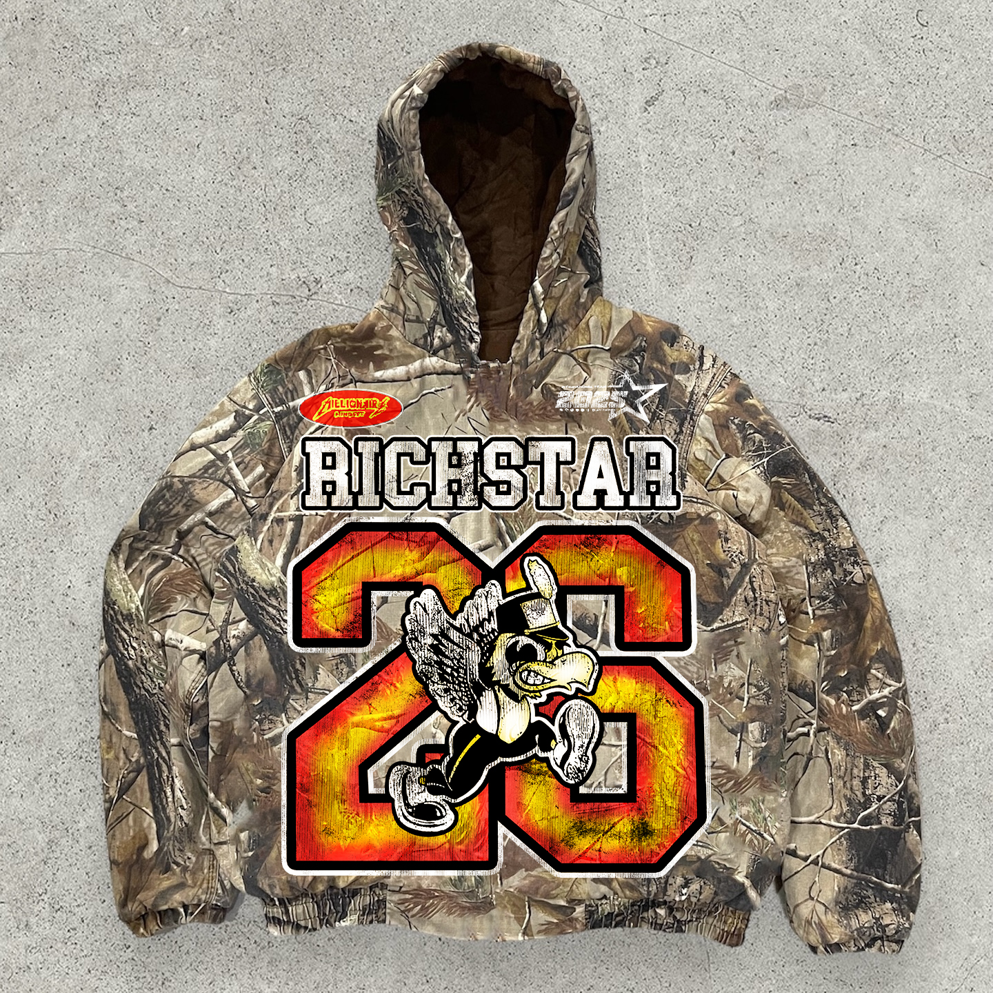 Casual Rich Star 2025 Forest Print Long Sleeve Hoodies