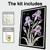 DIY Pearl Painting Iris with Frame for Home Wall Decor(30x40cm)