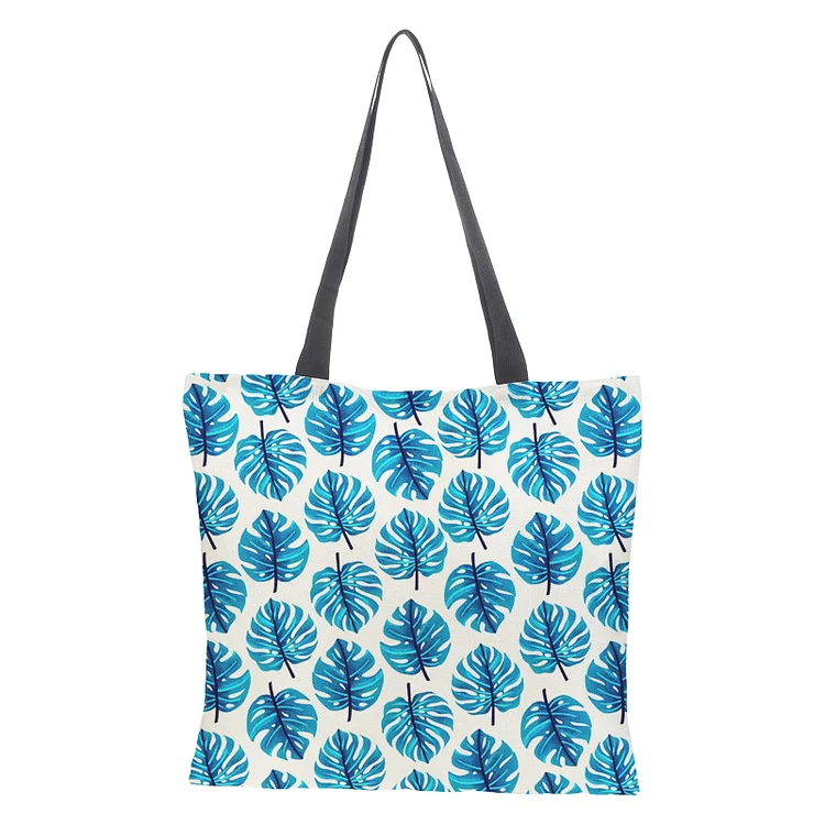 Linen Eco-friendly Tote Bag - Flower
