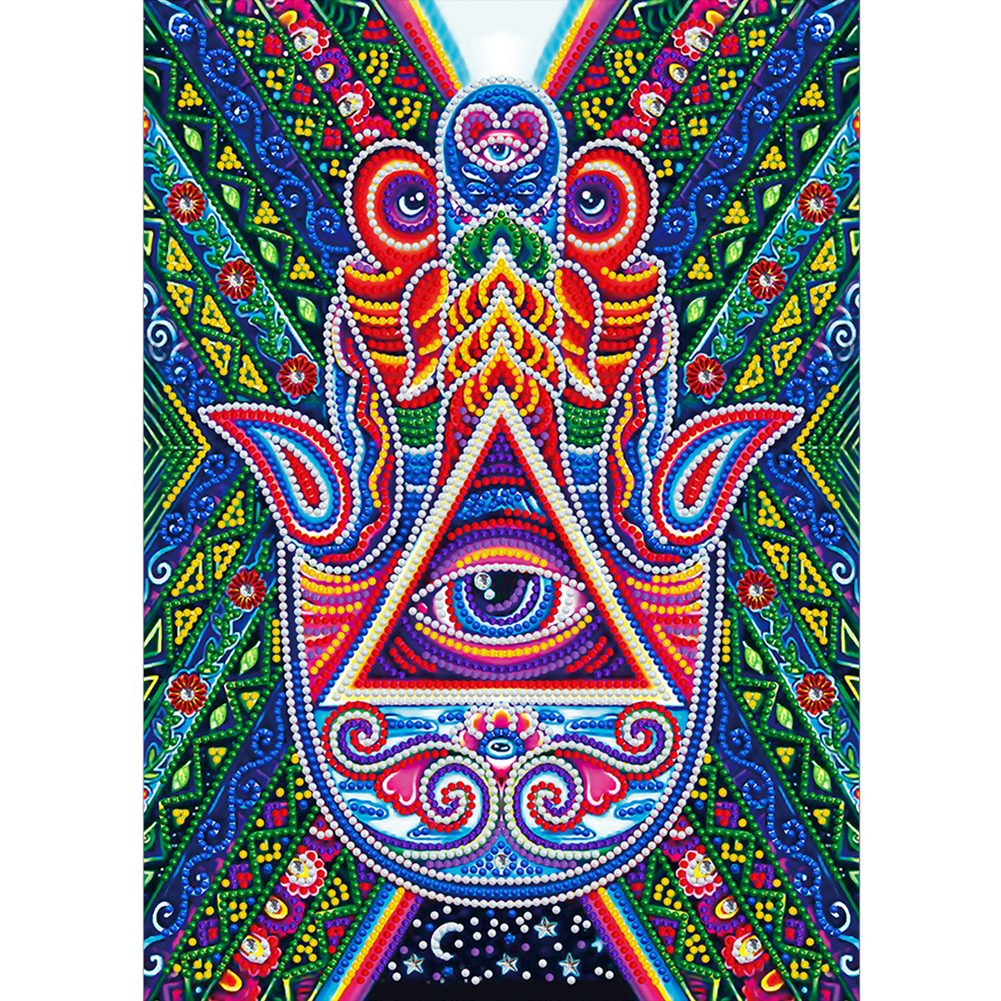 Luminous Resin Color Eye 30x40cm(canvas) partial special shaped drill diamond painting