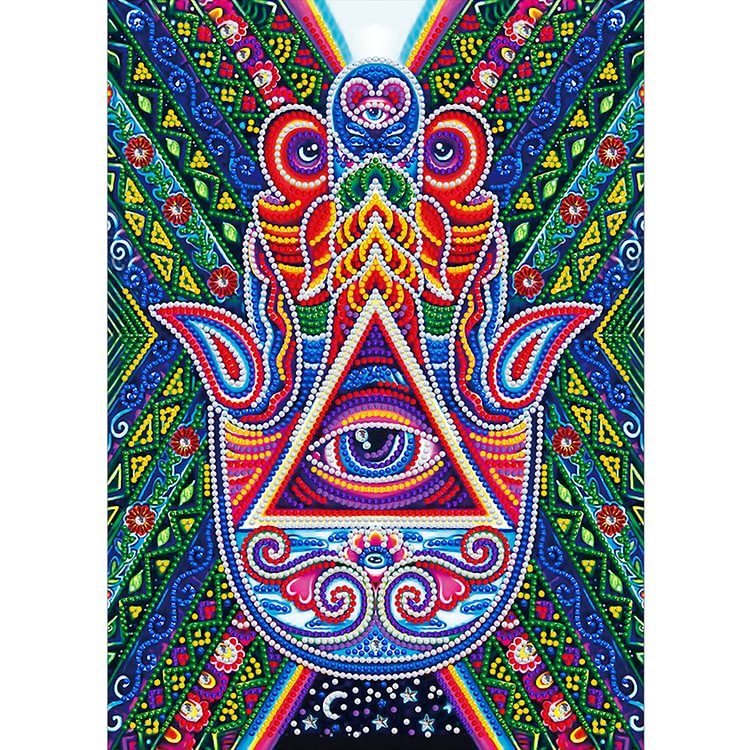 30*40cm Special Shaped Luminous Resin Diamond DIY Painting Kit Part Color Eye Art