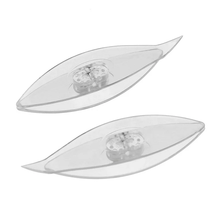 2pcs Eyelet Shuttle 77x21x11mm Plastic for Knitting Arts Supplies (White)