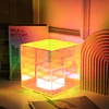 Infinity Cube Table Lamp,3D Art Cube Acrylic lamp,Color Changing Lamp for Bedroom Living Room,Party Dinner Decor Creative Light
