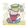 Teacup-14CT Stamped Cross Stitch Kit(15*14cm)