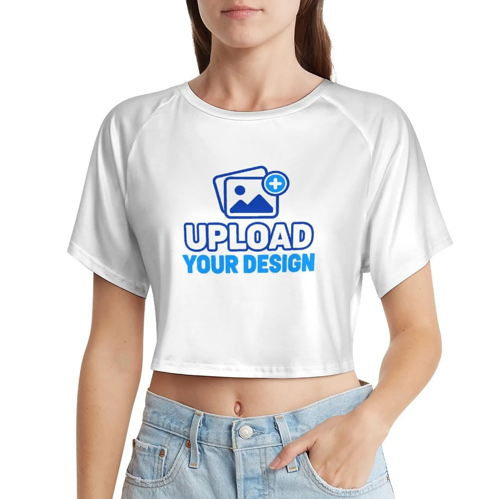Cropped Short-Sleeve Top custom full-print product view 8