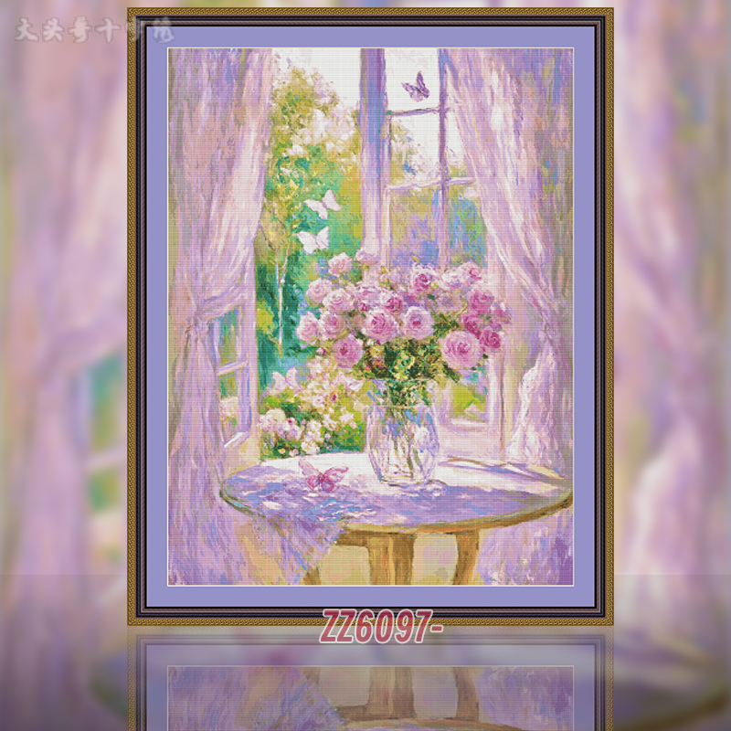 【ZZ6097- A Dreamy Curtain】 Painting Fairy Cross Stitch