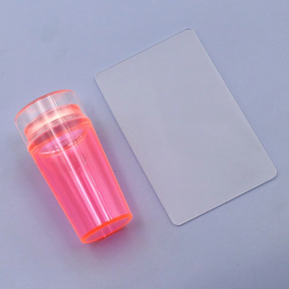 New Nail Stamper Set Jelly Head With Scraper Nail Art Template Print Silicone Stamping Plate Tools Manicure Accessories