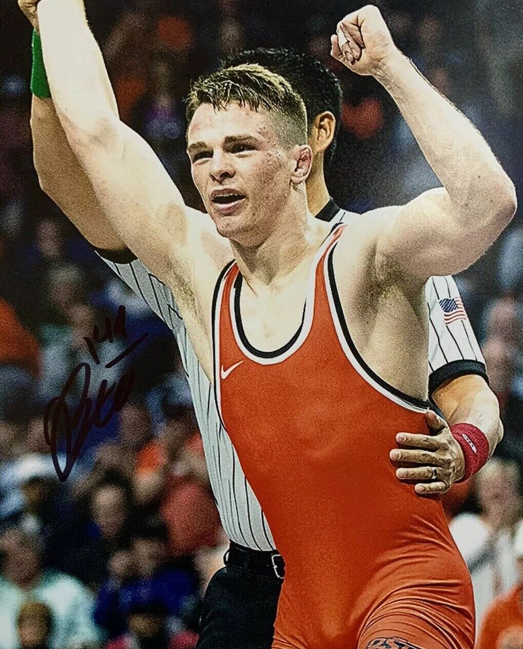 BOO LEWALLEN HAND SIGNED 8x10 Photo Poster painting OSU COWBOYS WRESTLING AUTOGRAPH AUTHENTIC