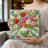 Framed Diamond Painting - Special Shaped - Flowers (25x25cm)