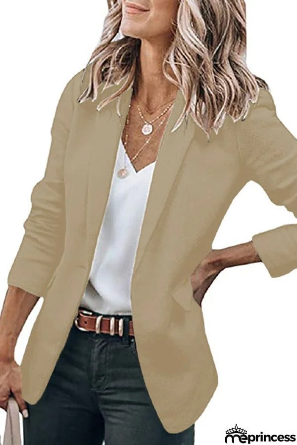 Casual Turndown Collar Coat