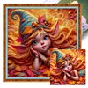 (Multi-Style) Girl-11CT Stamped Cross Stitch 50*50cm/19.69*19.69in