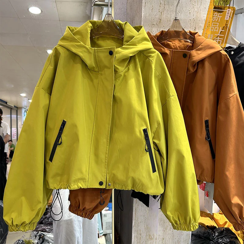 Woherb This Year's Popular Storm Jacket Female 2024 Spring And Autumn New Small Casual Style Jacket-Outfit Ideas