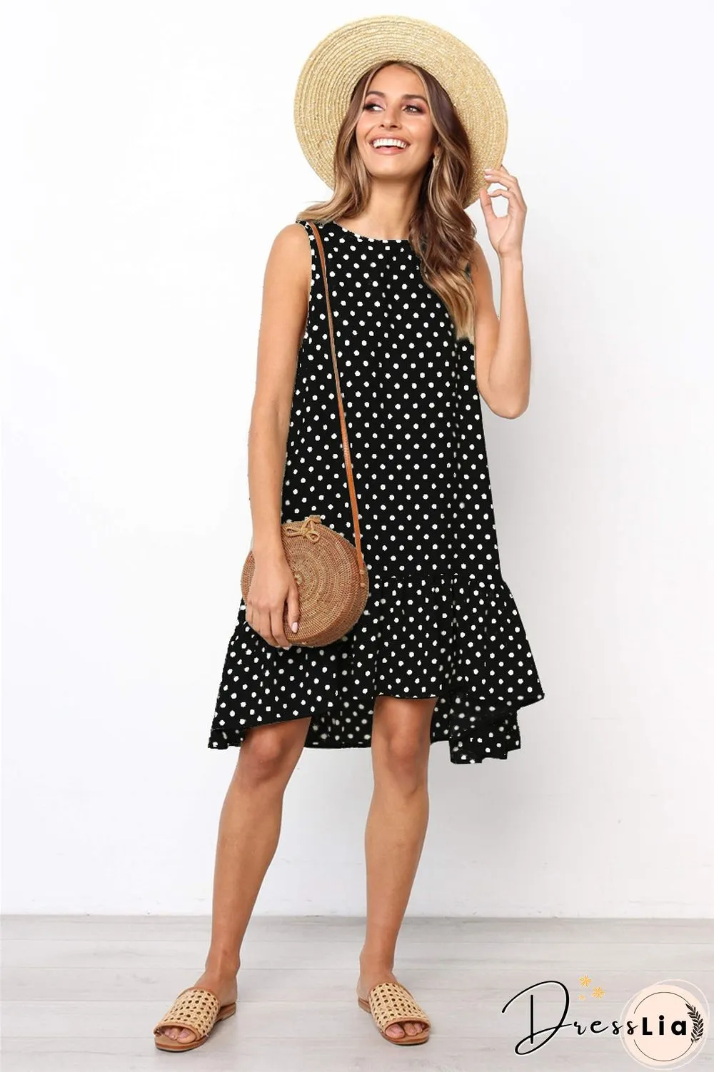 Printed Ruffled Women's Dress