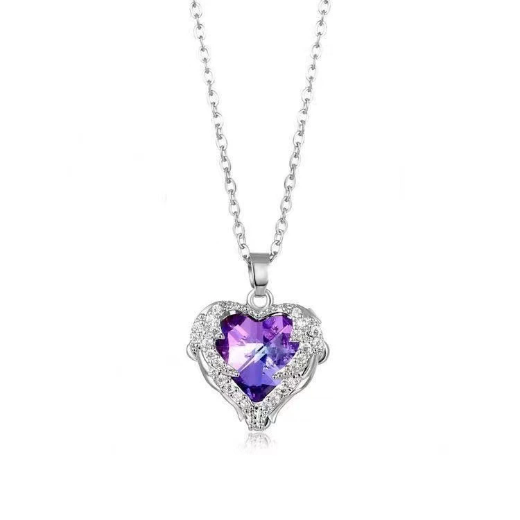 Heart of the Ocean Zirconia Gold-Plated Necklace