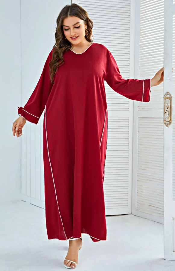 Women'S Plus Size Hemmed Split Nightdress