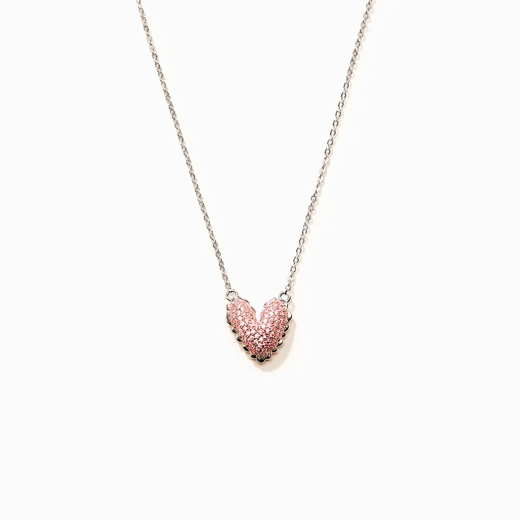 It Takes A Village Packed Pavé Heart Necklace