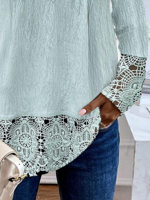 Women Half Sleeve V-neck Solid Color Dress