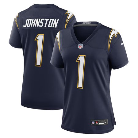 Women's Los Angeles Chargers #1 Quentin Johnston  Navy Alternate Super Chargers Game Jersey