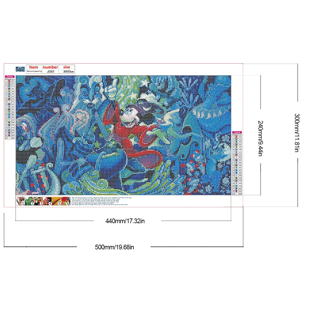 Full Round Diamond Painting 50*30cm - Mickey Symphony