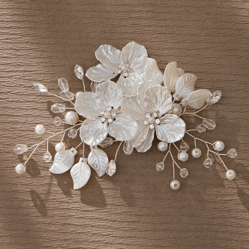 Women’s Pastoral Flower Rhinestone Hair Clip