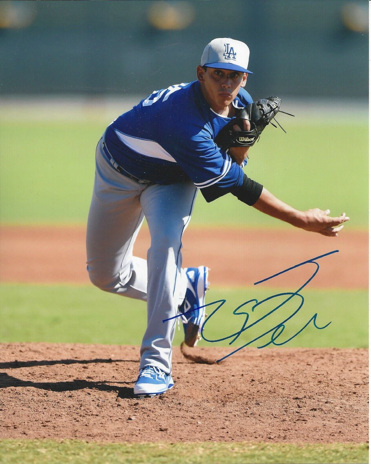 Jose De Leon Autographed 8x10 Dodgers RaysA737