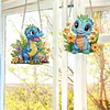 2Pcs Diamond Painting Dinosaur Diamond Art Pendant Wall Decor