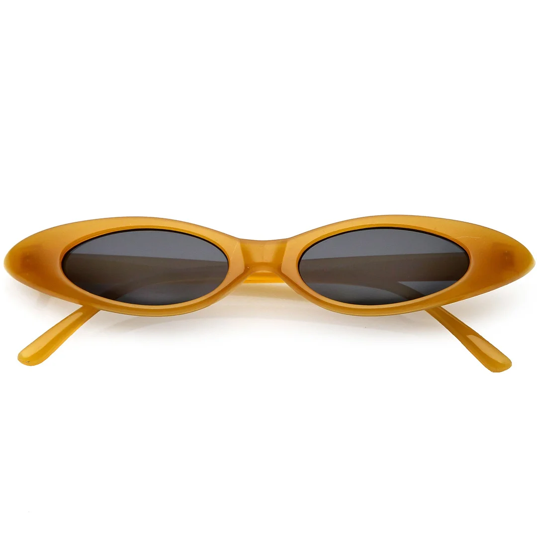 Pastel Thin Extreme Oval glasses Neutral Colored Oval Lens 47mm