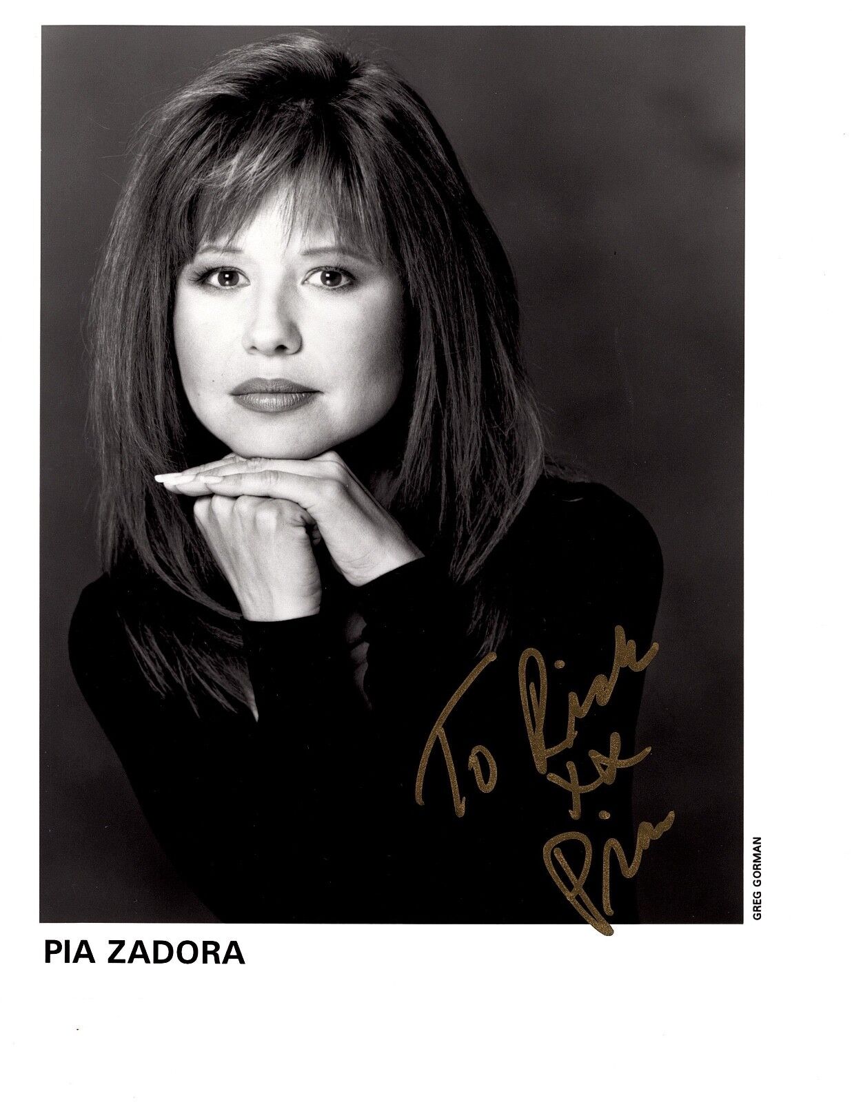 PIA ZADORA AUTOGRAPHED HAND SIGNED 8x10 PROMOTIONAL Photo Poster painting w/COA