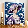 uk.everydayedeals DIY Pearl Painting With Frame - Handmade Self-Adhesive Pearls - Lady(25*25cm)