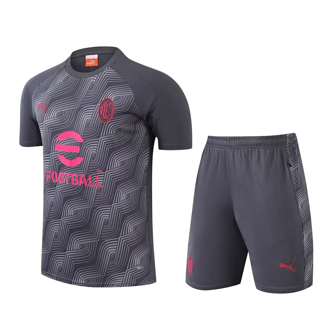 2024/2025 AC Milan Training Kit Grey Football Shirt Thai Quality