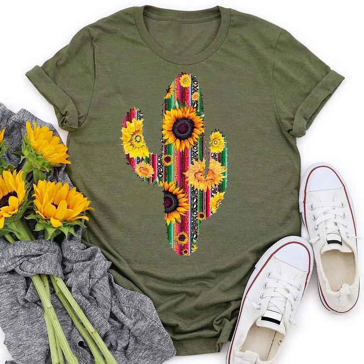 Cactus Village LifeT-shirt Tee -05773-Annaletters
