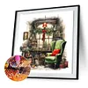 >SALE<5D DIY Full Round Drill Diamond Painting Black Green Sofa Home Decor 30x30cm