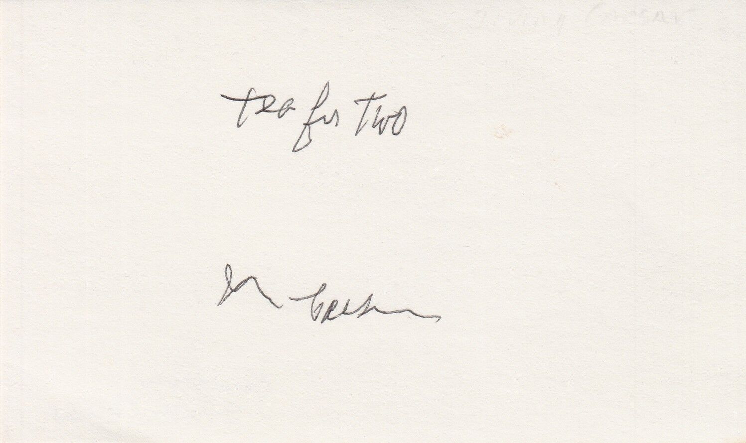 IRVING CAESAR hand-signed 3x5 card -- UACC RD COA -- authentic -- NICE AUTOGRAPH