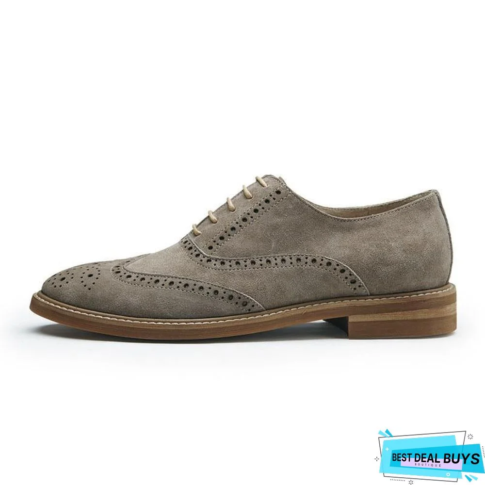 Men's Business Classic Suede Brogue Shoes