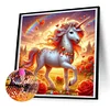>SALE<5D DIY Full Round Drill Diamond Painting Unicorn Kit Home Decor Art Craft30x30cm