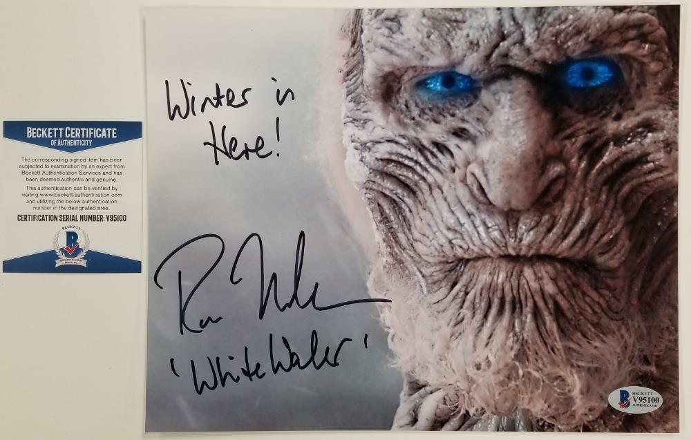 Ross Mullan signed Game Of Thrones 8x10 Photo Poster painting + Inscription #2 ~ Beckett BAS COA